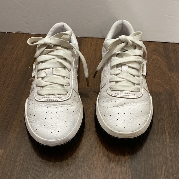 Puma Cali White Black Platform Sneakers Size 7 - Picture 3 of 15